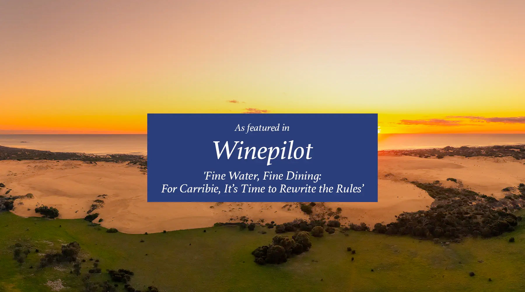 Fine Water, Fine Dining: It's Time to Rewrite the Rules